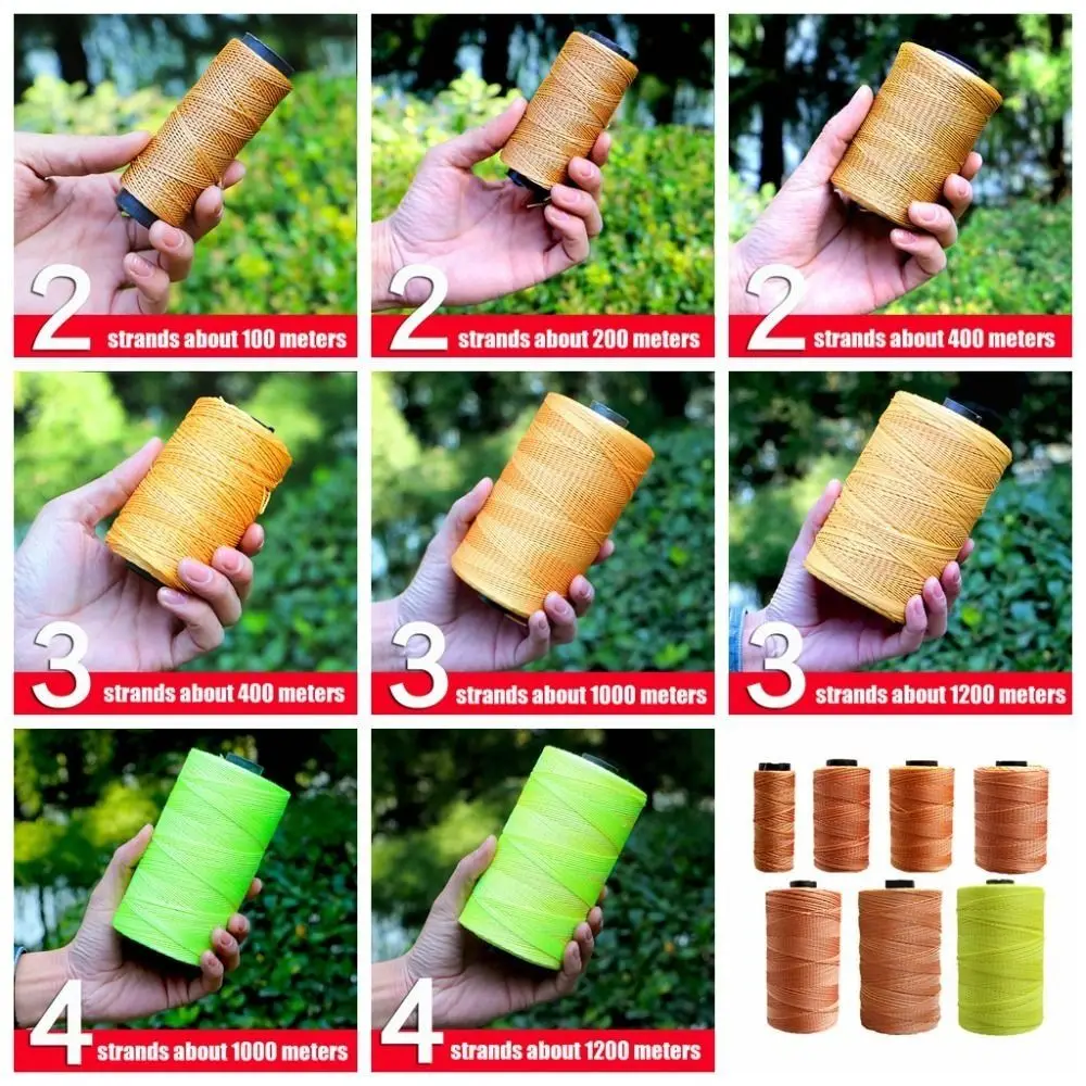 Woven Net Thread Nylon Knit Kite Line Large Power 2/3/4 Strands Fishing Line DIY 100/400/1000/1200m Tire Line Fishing