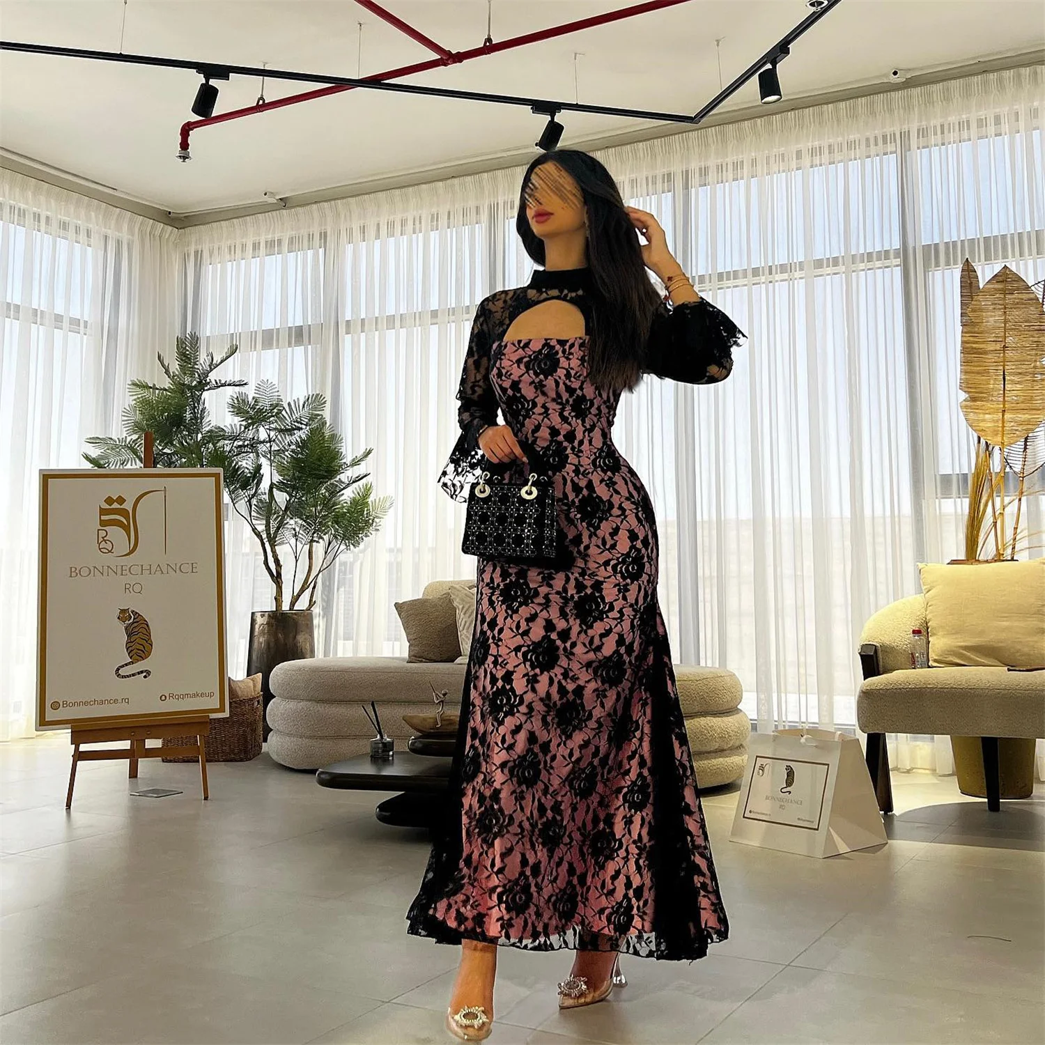 Lorrtta Vestidos de casamento para festas Vestidos de festa elegantes de renda preta personalizados 2025 Плаazoе pentruч bagoнее Robes of Soirée فسات evimavera