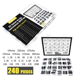 24 values kit DIP exclusion Network Resistor array 9pin 100 220 330 470 510 680 R 1K 2K 2.2K 3.3K 4.7K 5.1K 5.6K 10K 100K ohm