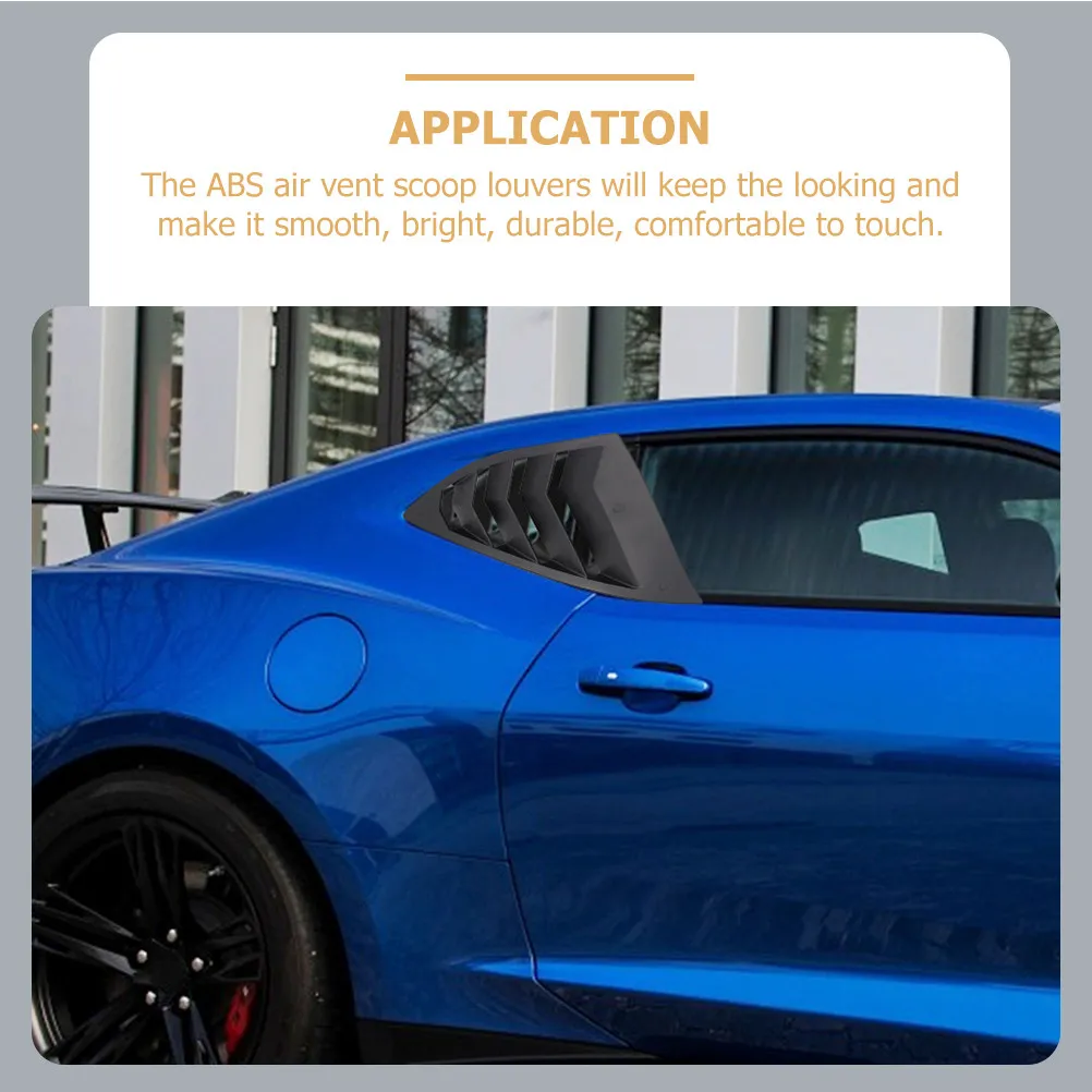 

1Pair Car Rear Side Window Louvers Cover ABS Material Wear Resistant Side Louver Trim Rear Window Blind Replacement for Mondeo