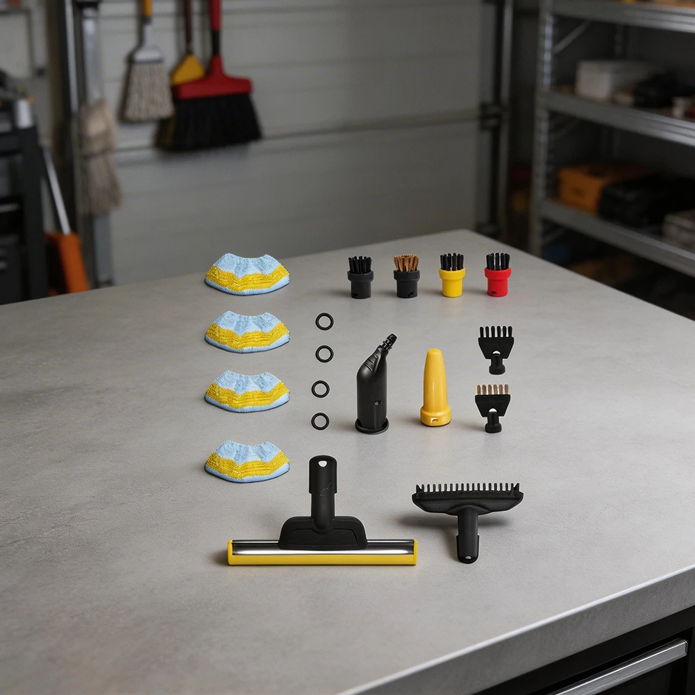 

Набор аксессуаров для пароочистителей Karcher SC1, SC2, SC3, SC4, SC5, совместимых с EasyFix, включает в себя щетки, уплотнители и чехлы из микрофибры.