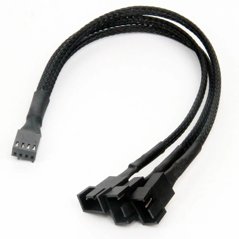 Pin Y Splitter Cable 4 Pin PWM Female to 3/4 Pin Motherboard CPU Fan PC Case Fan Extension Adapter Cable Fan Cooling Accessory