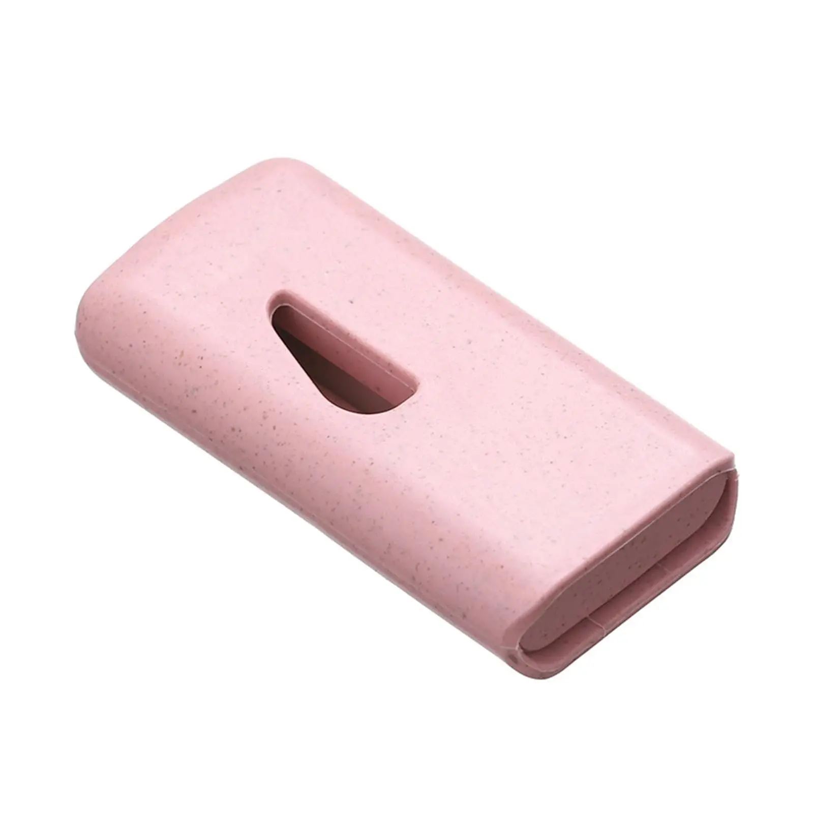 Wheat Straw Tablet Cutter Pill Splitter, 2 in 1 Portable Travel Medicine Divider with Storage Compartment, Stainless Steel Blade