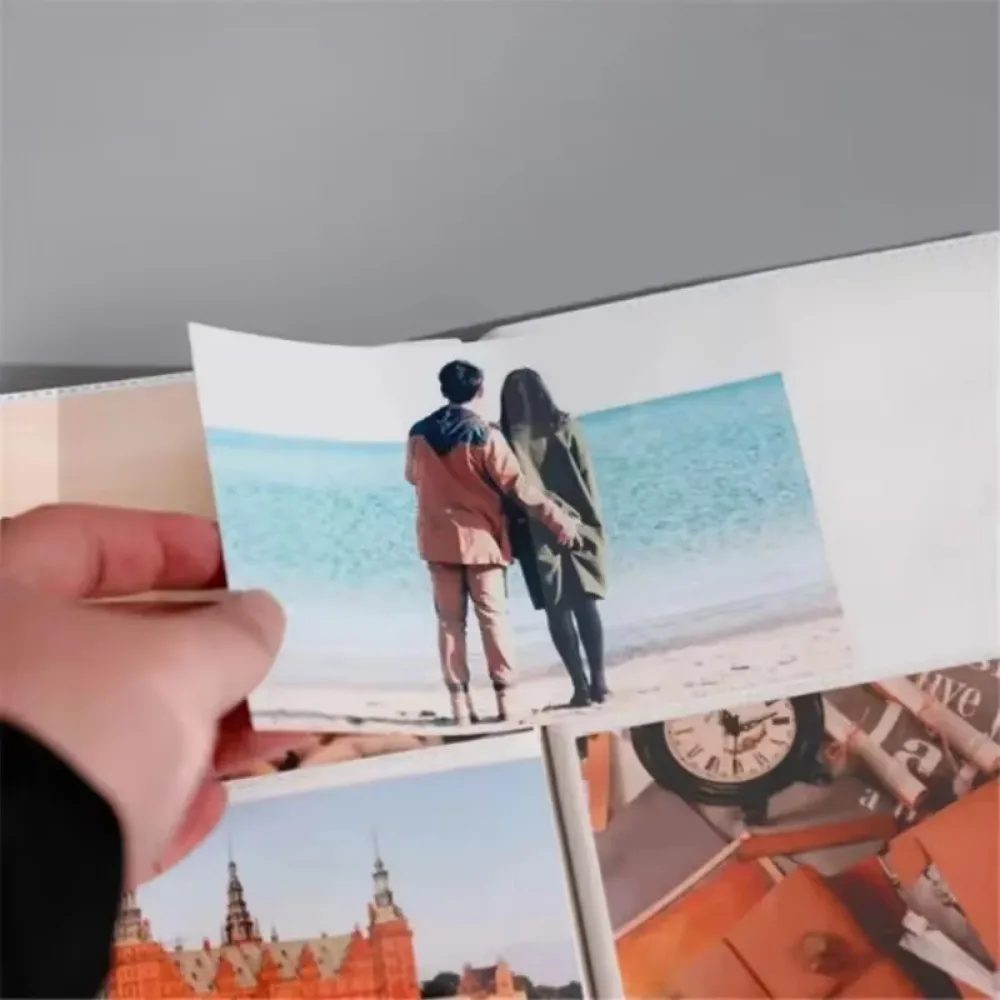 Family 6 Inch 100 Photos 16x12Cm Image Art Photo Albums Interstitial Album Classic Retro Photo Album Collection Home Decoration