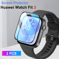 Soft Glass For Huawei Watch Fit 3 Cover Smartwatch 9D full Film Anti-Scratch tempered Screen Protector huawei watch fit2 Curved