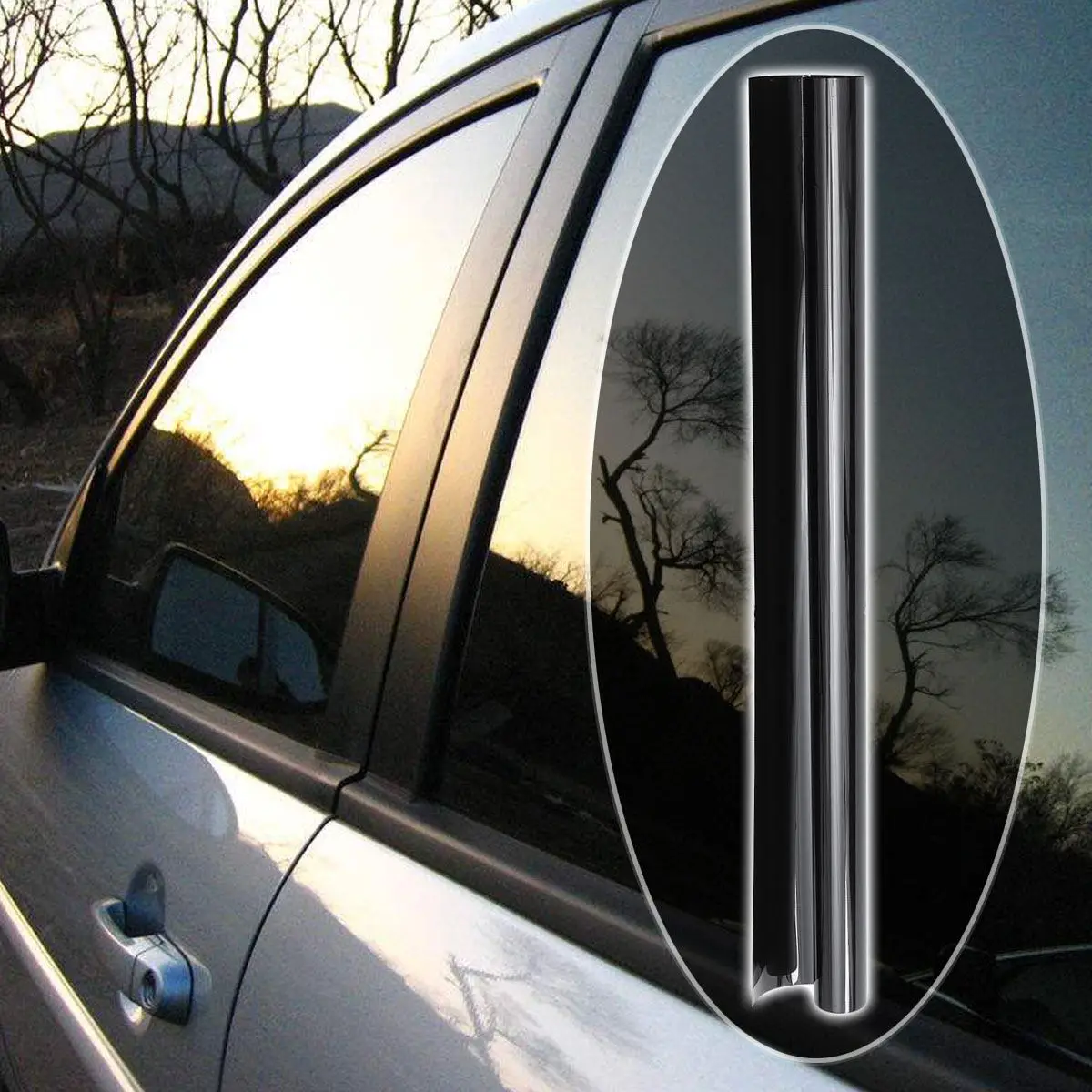 

50cm Black Car Window Film Roll Solar Window Film Self Adhesive Privacy Sun Glare Heat Reduction Uv Blocking Tint
