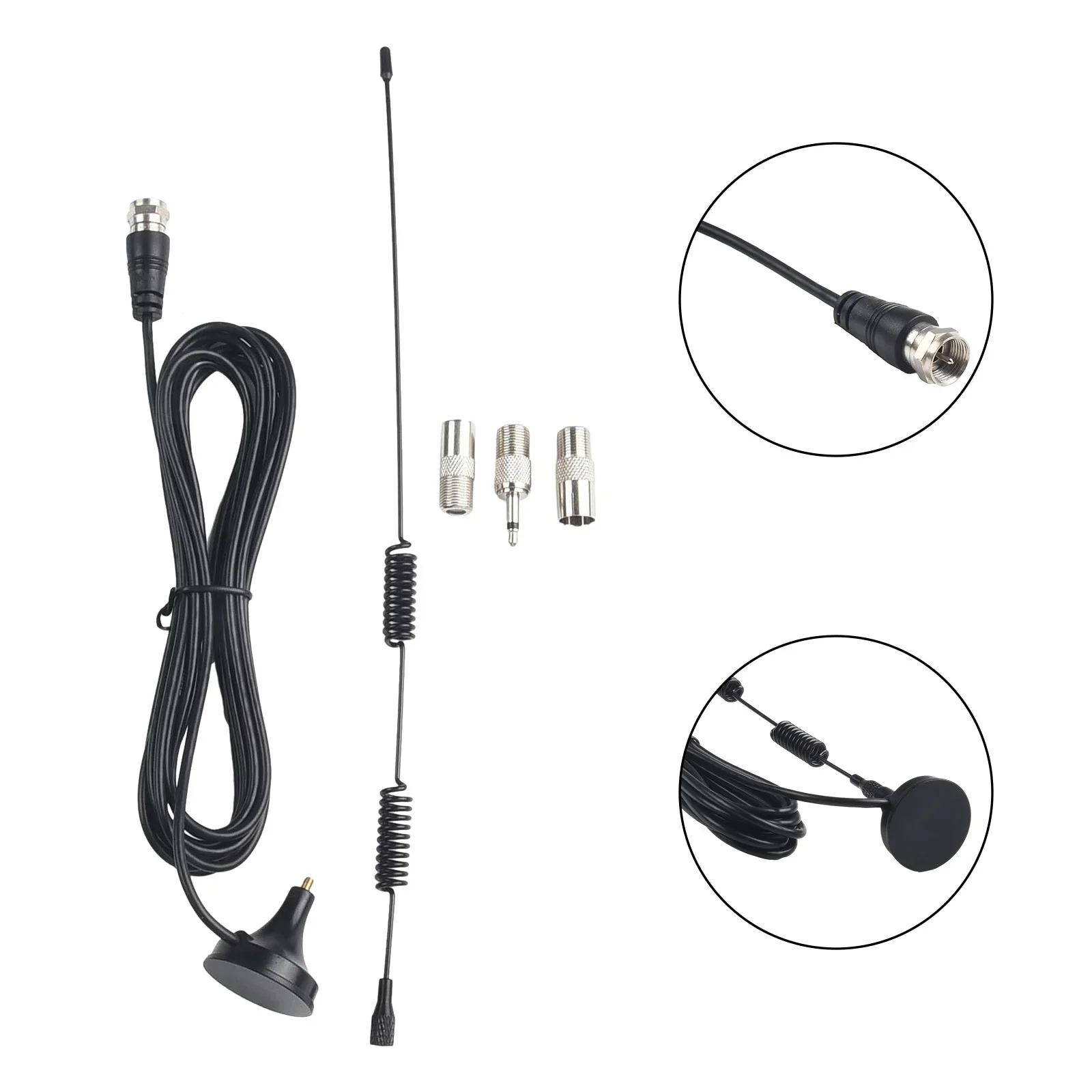 

FM Radio Antenna for Indoor Use, Improve Stereo Reception, Magnetic Base Mount, Compatible with AV Audio Vedio Systems