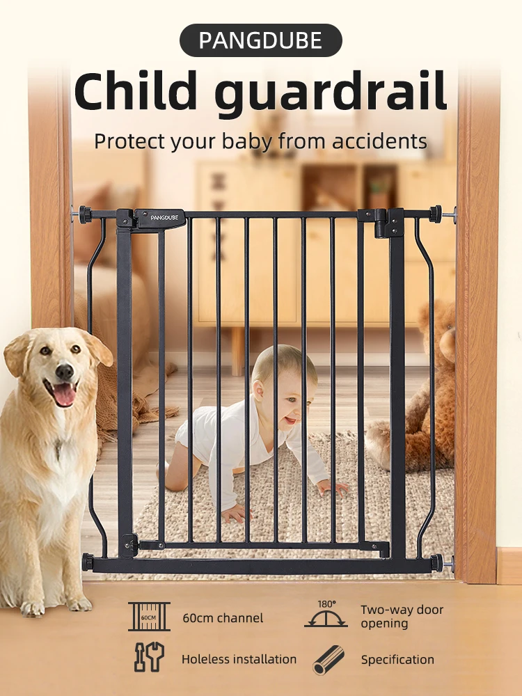 75~147cm Baby Gate Children's Safety Barrier Stair Security Door for Dogs Child Stair Barrier  Pressure-mounted Baby Safety Gate