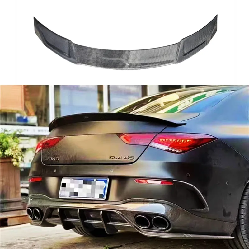 For 2019-2021 Mercedes Benz CLA-Class W118 Carbon Fibe/FRP Materia Car Rear Trunk Lid Spoiler Exterior Tuning Accessorie