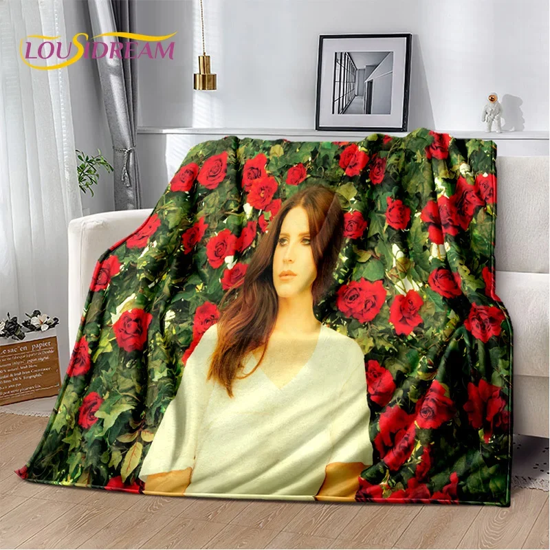 HD Lana Del Rey Singer Lizzy Grant Blanket,Soft Throw Blanket for Home Bedroom Bed Sofa Picnic Travel Office Cover Blanket Kids