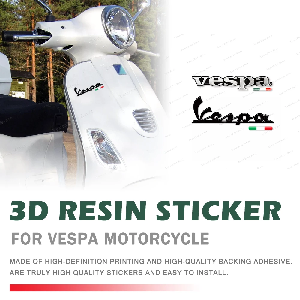 

Motorcycle 3D Resin Stickers Decals Emblem for Vespa GTS300 LX125 LX150 IE Sprint Primavera 300 LX LXV Super new