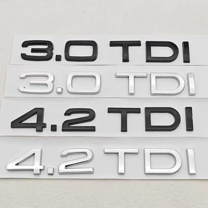 

3D ABS Car Letters Logo 3.0TDI 4.2TDI Trunk Badge Sticker Emblem For Audi A4 S4 RS4 A5 S5 RS5 A6 S6 RS6 A7 S7 RS7 Q7 Q8 SQ7 SQ8