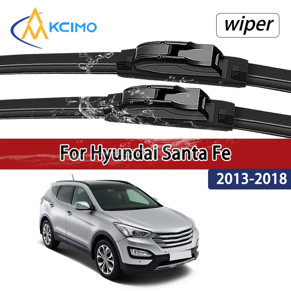 

For Hyundai Santa Fe DM/NC 2013–2018 2014 Compatible Durable Silent Front Wiper Blades Car Windscreen Auto Window Accessories