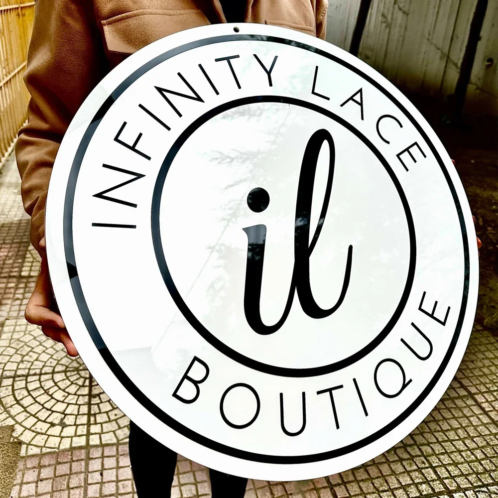 Personalized Acrylic Door Sign Customized Logo Sign Business plaques for Hair Salon Cafe Bar Welcome Front Door Sign
