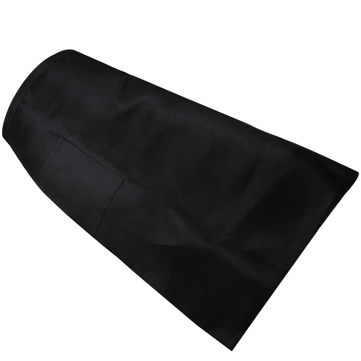 

Unisex Kitchen Apron 72x70cm Black Polyester Double Pockets Protective Work Clothes Waist Apron Cooking Storage