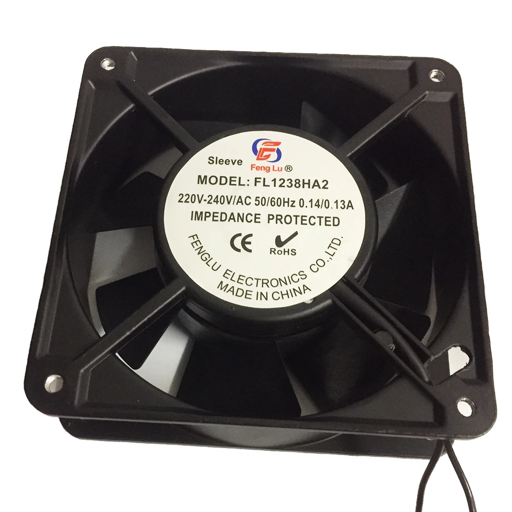 FK6622.230 148.5x148.5mm AC230V 0.13A Jendela Ventilasi Kabinet dengan Kipas, Filter, dan Layar Besi Set Lengkap