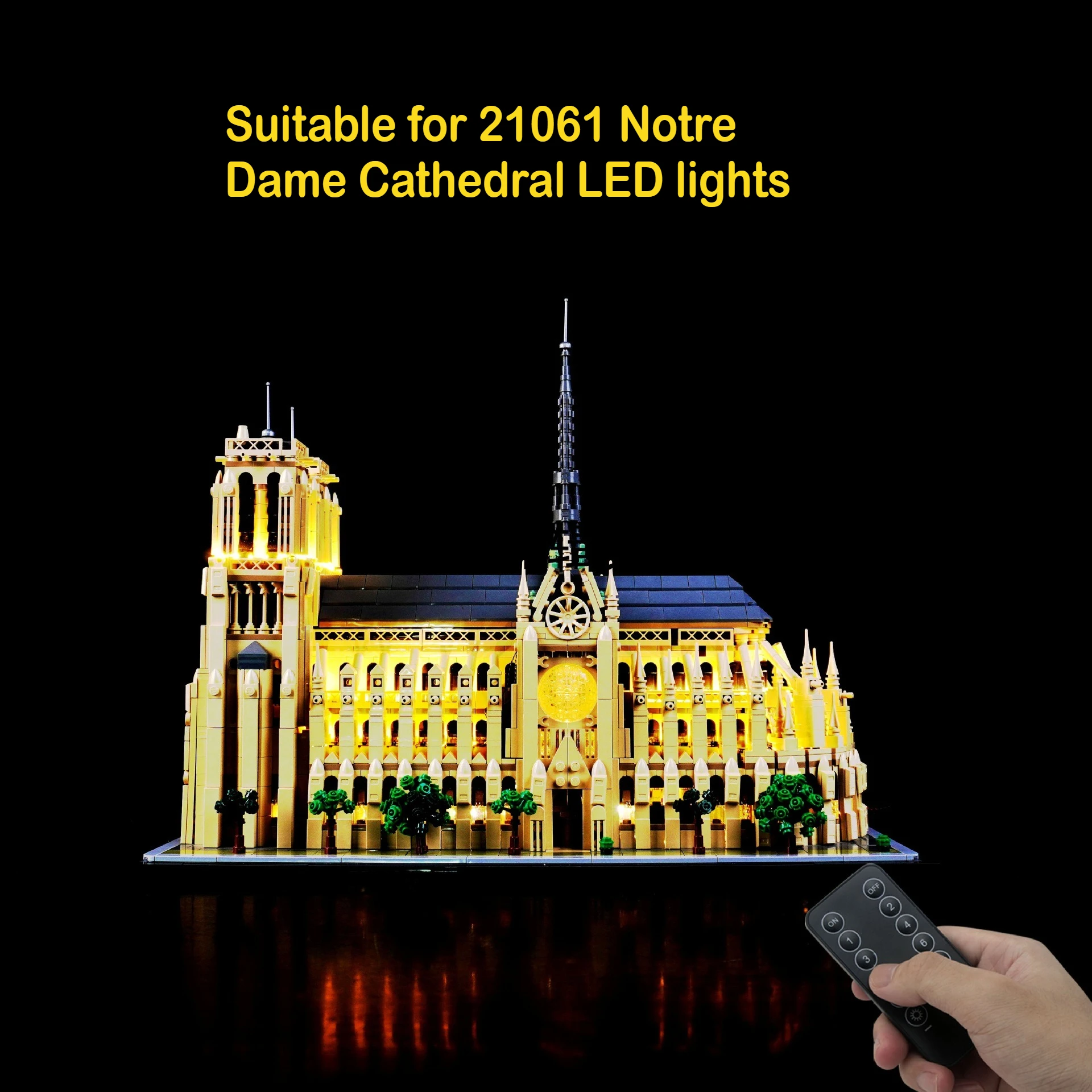 

Не включает модель, набор светодиодных фонарей для LEGO 21061, Нотр-Dame De Paris, архитектурные строительные блоки, кирпичи, лампы «сделай сам», игрушки, подарочный набор