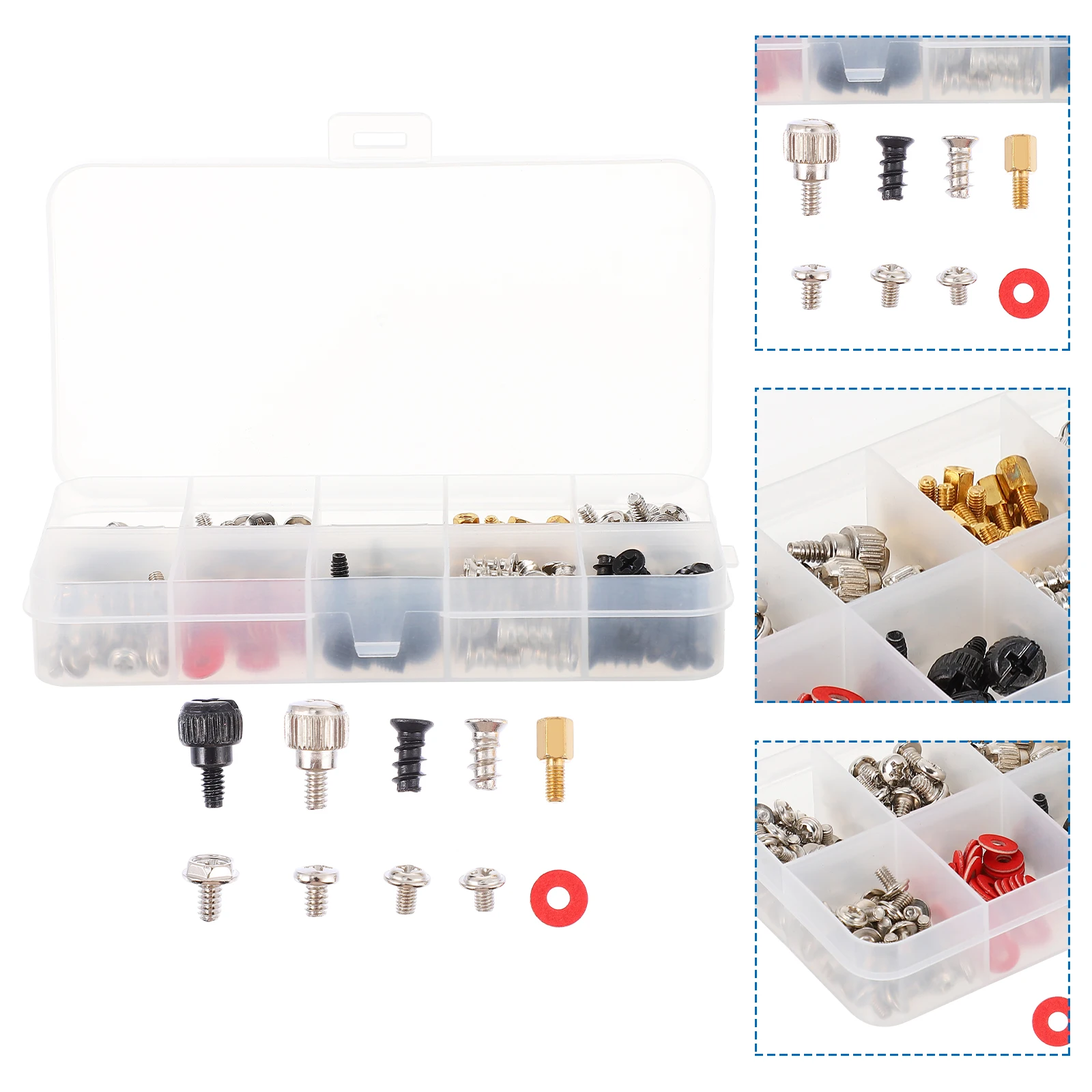 

DIY Screw Set Countersunk Head Wear Resistant Desktop Case Computer Repair Steel Bracket Kits Copper Pillars Flange Thumb Screws