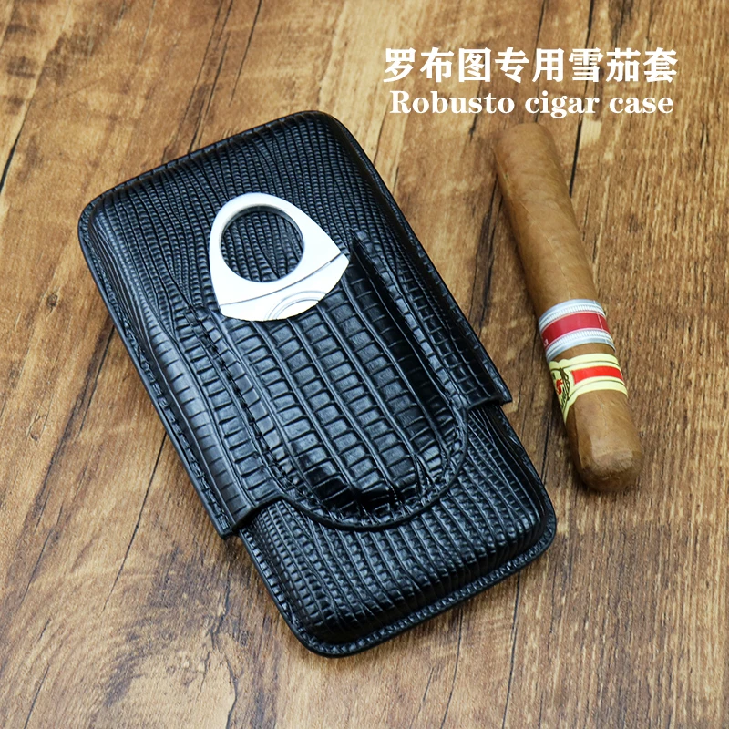 

Portable Cigar Humidor 3Tube Travel Cigar Case Cigar Holster Humidor for Cuba Short Puro Accessories