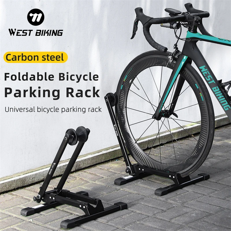 WEST BIKING Bicycle Foldable Parking Racks Indoor MTB Road Bike Floor Wheel Stand Storage Stable Stand Racks Bike Accessories