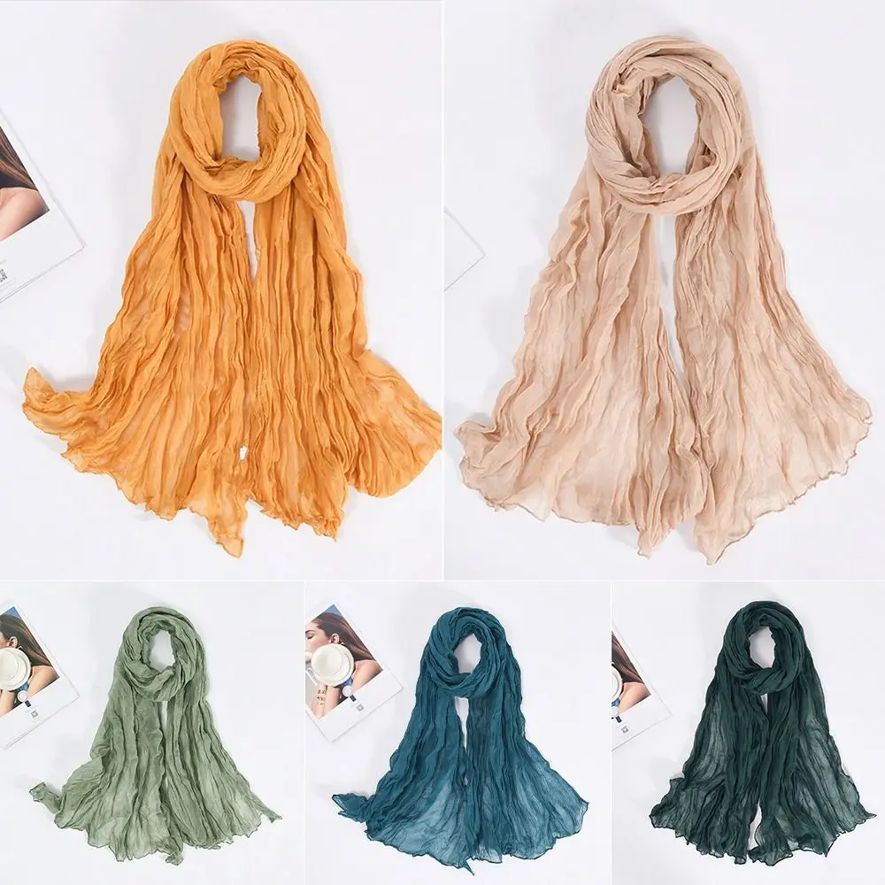 Letni szalik przeciwsłoneczny Długie cienkie szale Miękkie szaliki plażowe dla kobiet mężczyzn