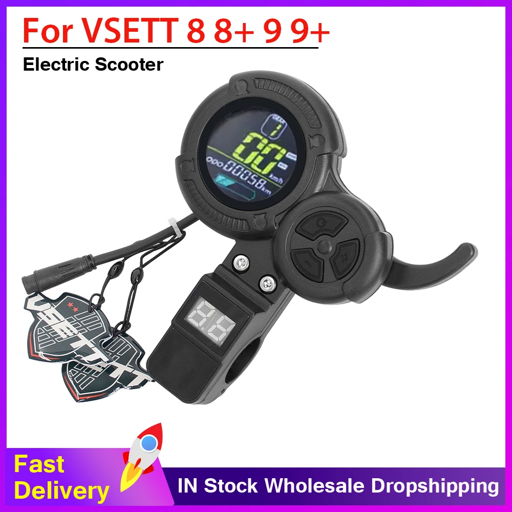 LCD Accelerator Throttle for VSETT 8 8+ 9 9+ For ZERO 8 9 10 8X 10X Z8PRO  Electric Scooter Display Throttle Speedmeter Odometer