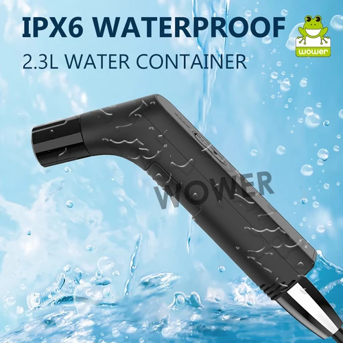 Imagen 2 del producto Wower-bidé eléctrico portátil para limpieza de higiene Personal, pulverizador de ducha de bidé recargable Shattaf de 2,3l para viaje y Camping