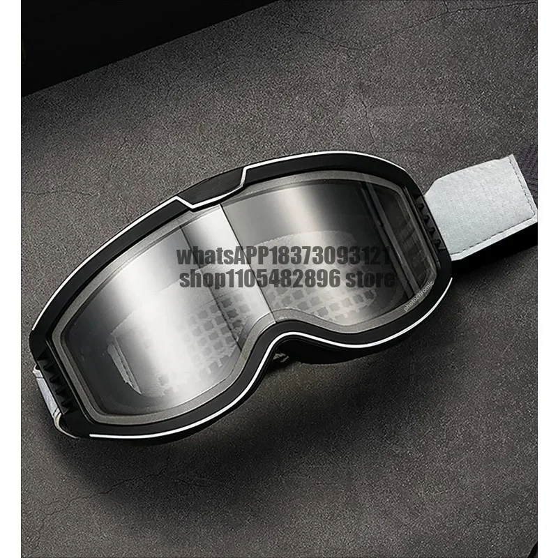 Motorcycle goggles, retro glasses, locomotive anti-fog, windproof, myopia, color-changing riding goggles
