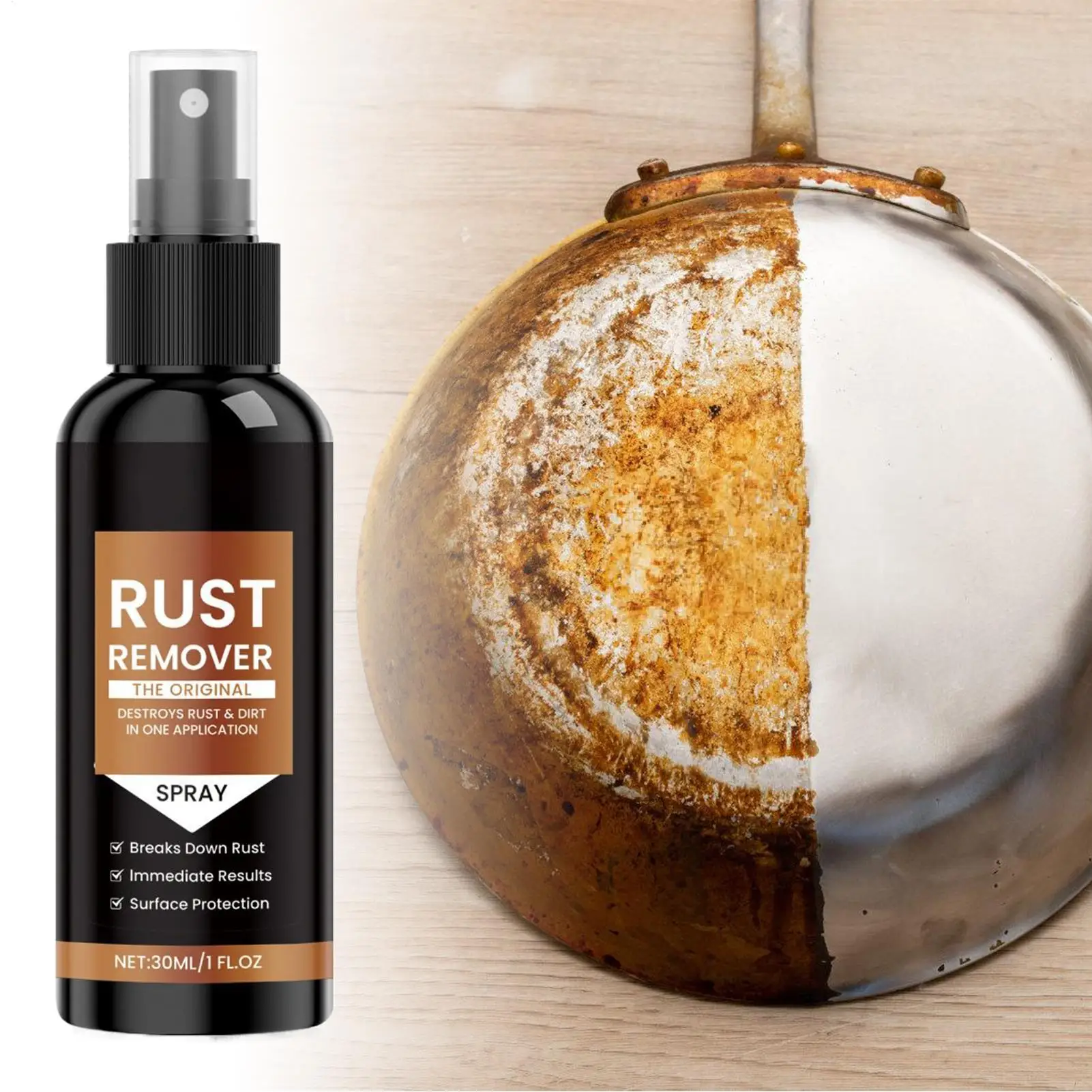 30ml Nexa Rust Remover Spray Car Scratch Remover Upgrade Rust Remover for Metal Metal Rust Dissolver Iron Stain Cleaner