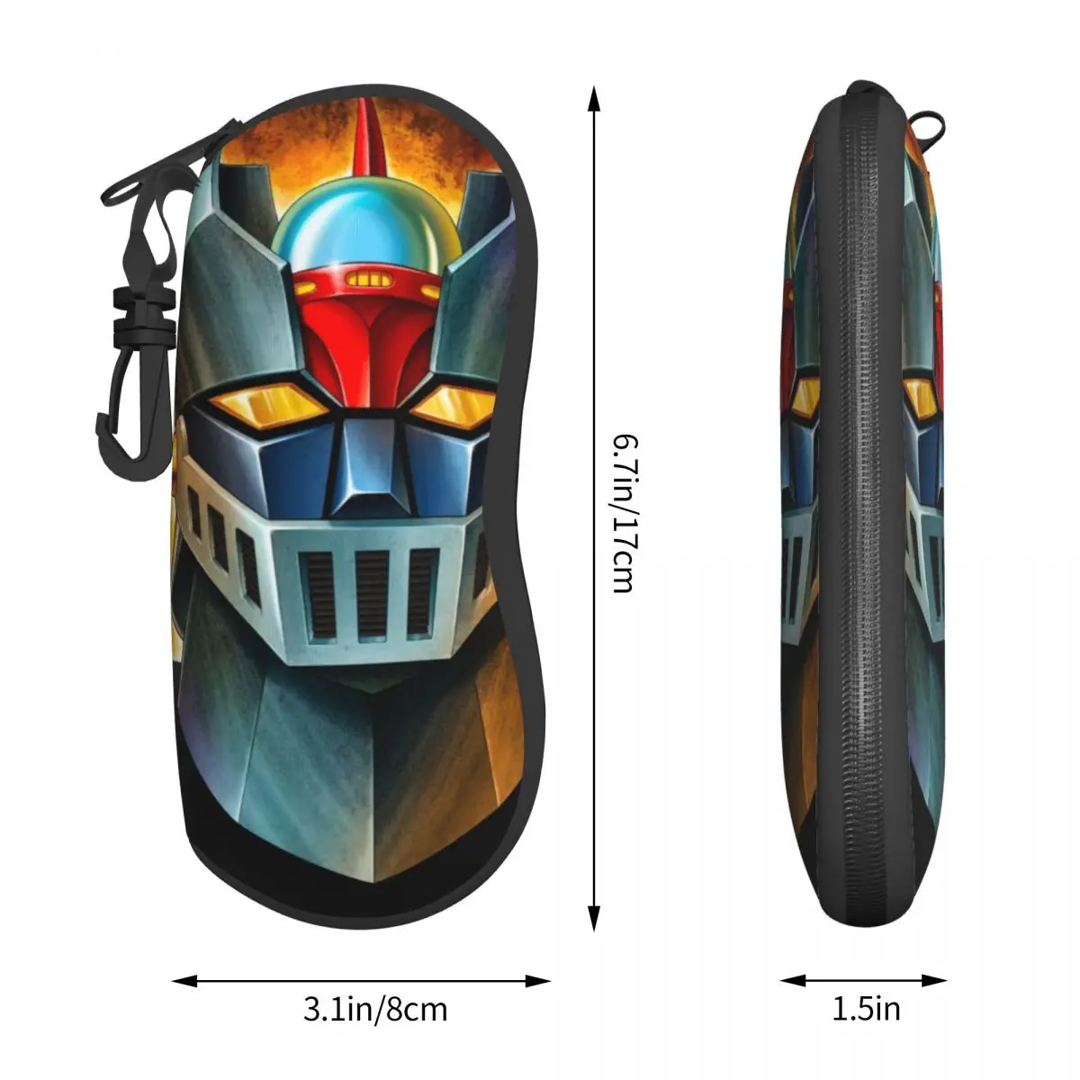 Custom UFO Robot Mazinger Z Shell Eyeglasses Protector Cases Cute Sunglass Case Anime Manga Glasses Bag