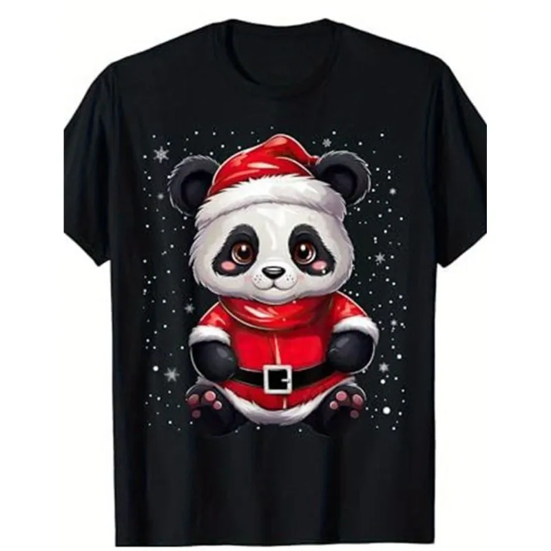 2026 جديد Y2K عيد الميلاد القطن تي شيرت المرأة Harajuku الشارع الشهير فضفاضة تناسب عادية كم قصير الجولة الرقبة المحملة القمم