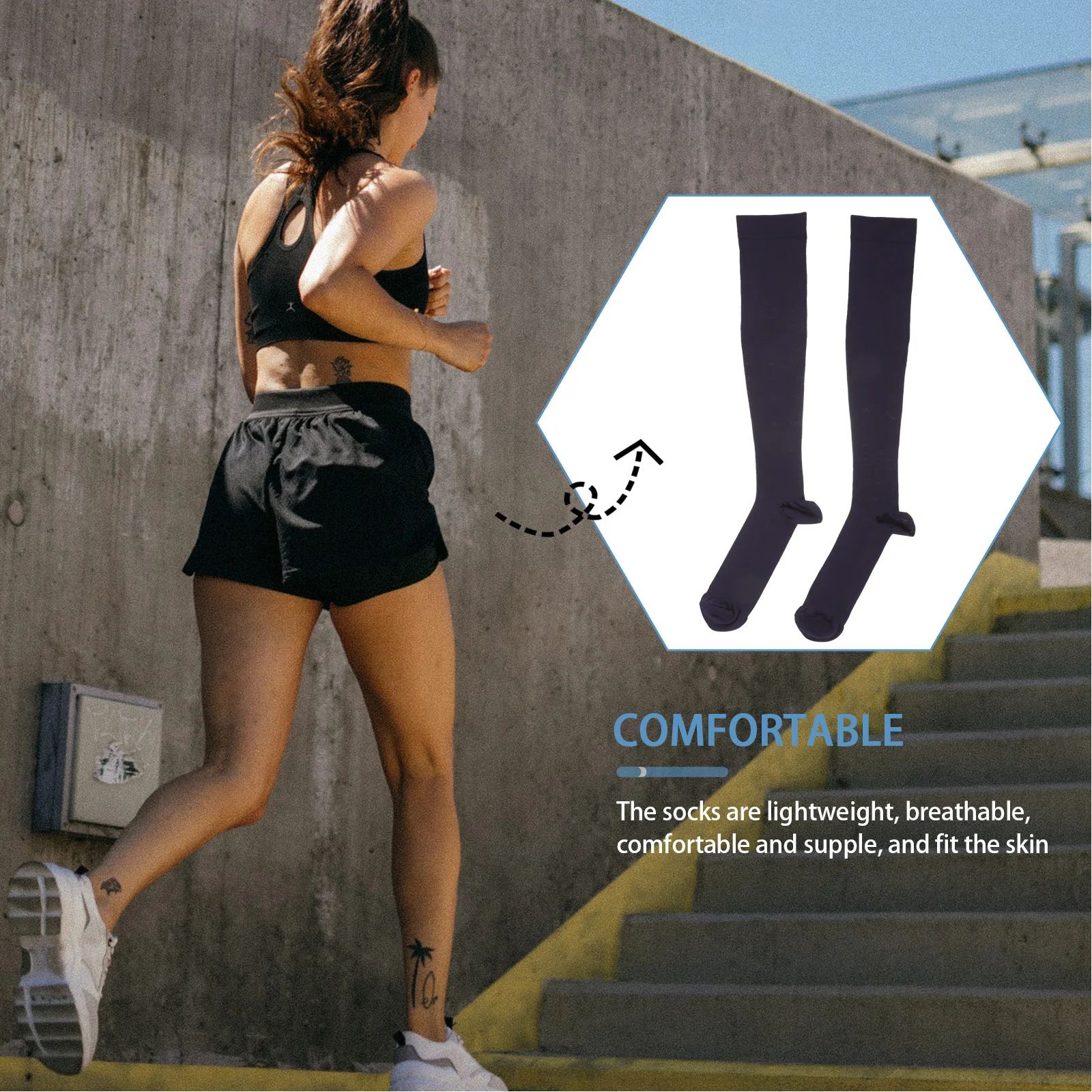 

8 Pairs Running Socks High Tube L XL Warm Winter Cold Weather Outdoor Ice Hockey Roller Skating Socks Long Calf Shaping