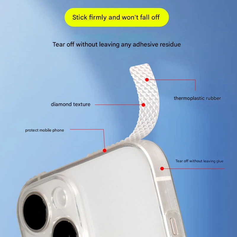 20pcs Mobile Phone Case Anti-Slip Stickers Transparent Tape Side Protection Waterproof Grip Mouse Tablet Universal Game Handle