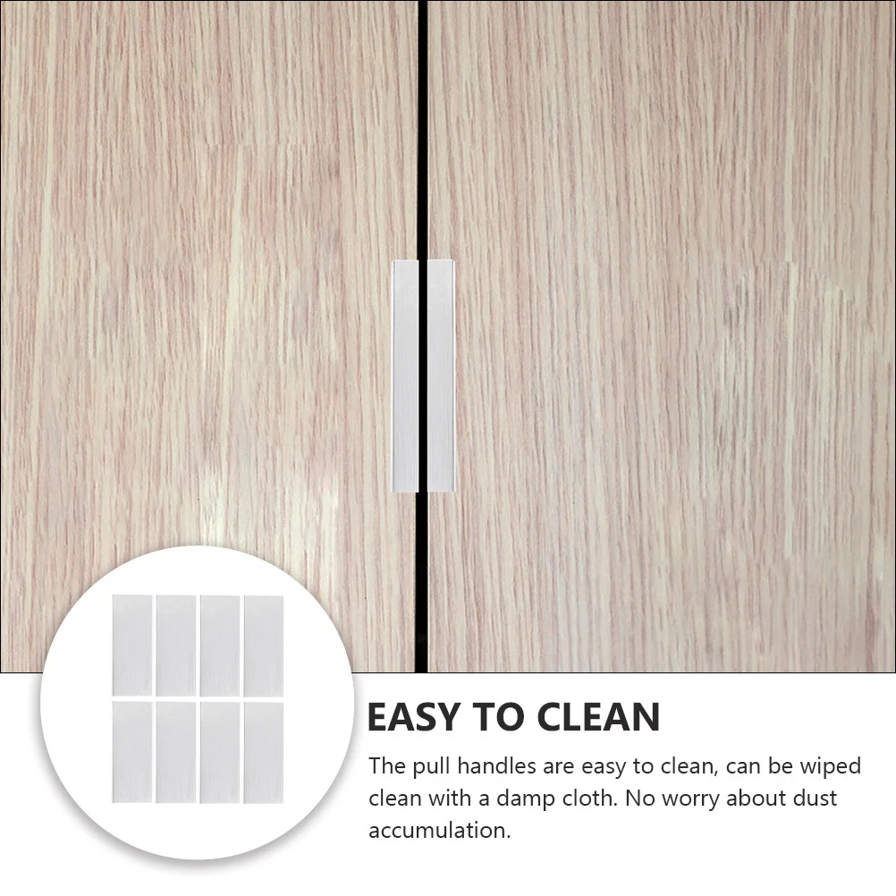 

8Pcs Simple Aluminum Alloy Invisible Modern Handle Kitchen Cabinet Pull Knob Durable Elegant Invisible Modern Handle