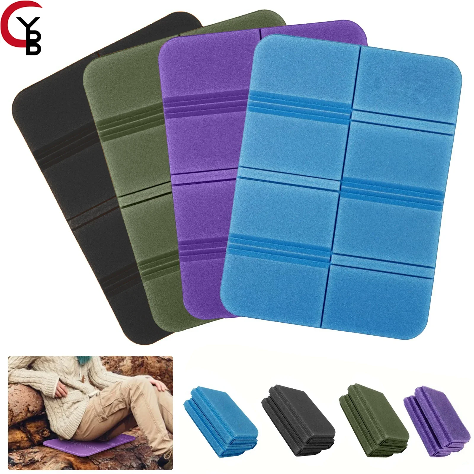 4PCS Foldable Waterproof Foam Seat Cushion,For Outdoor Camping Backpacking Climbing for Ultimate Comfort