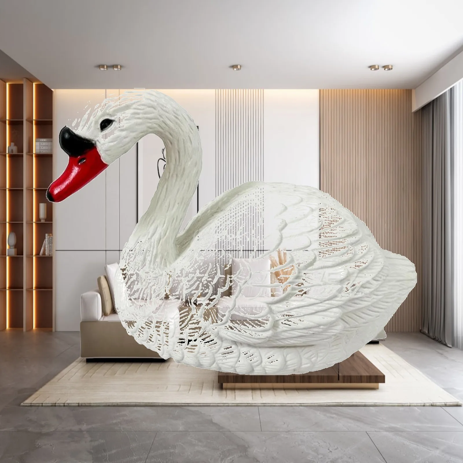 Floating Swan Decoration Sand Fill Weighted Swan Buoyant Balanced Base for Hotel