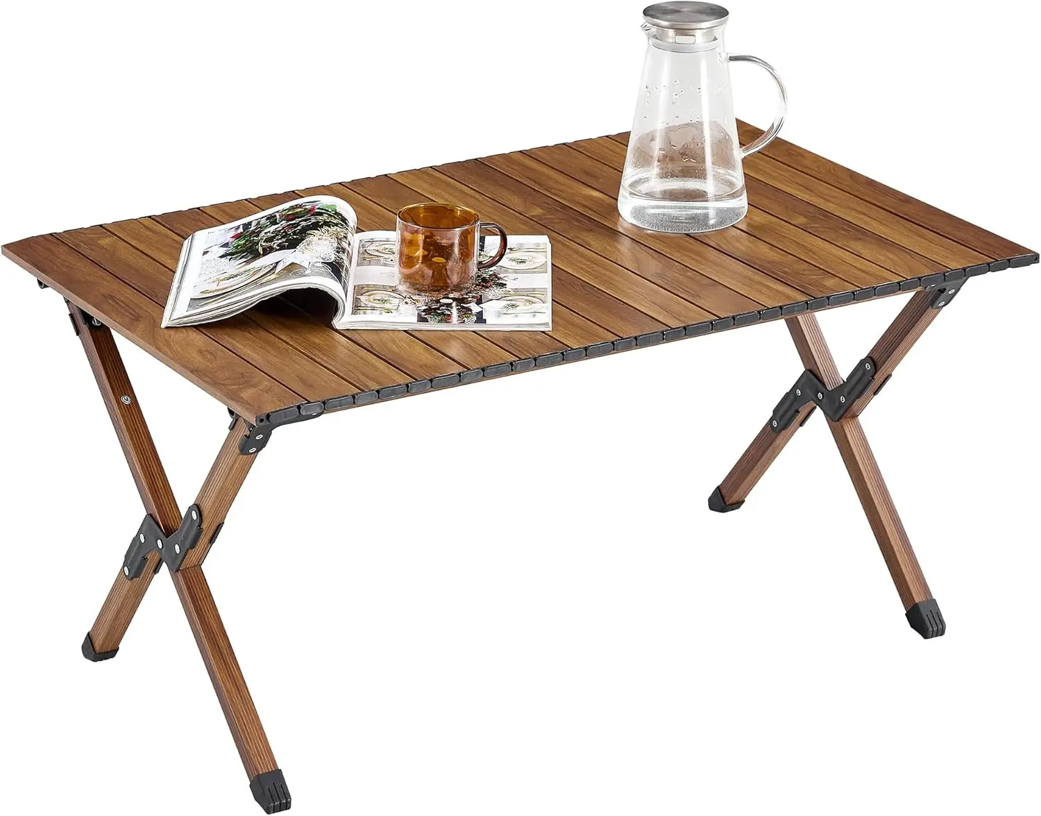 طاولة تخييم قابلة للطي 3FT طاولة نزهة صغيرة خفيفة الوزن مع طاولة قابلة للطي من الألومنيوم مع حقيبة حمل R #1