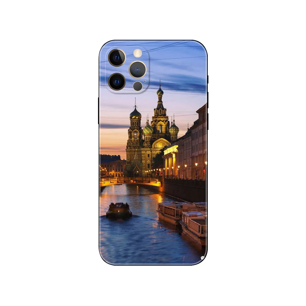 Russian Moscow Saint Petersburg phone case for iphone14 se 6s 7 8 plus x 10 XR XS 11 12 13 mini pro MAX black tpu back cover