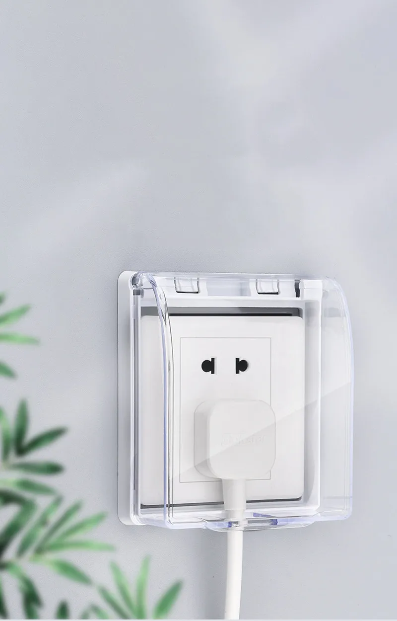 86ประเภทซ็อกเก็ตกันน้ำสวิทช์ไฟฟ้าปลั๊กฝุ่น Protector เด็กความปลอดภัยกล่อง Splash กล่อง Outlet อุปกรณ์ห้องน้ำ