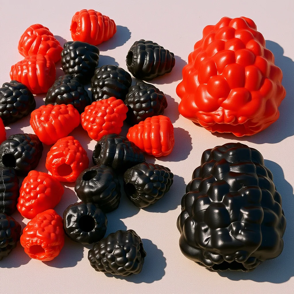 

40Pcs Artificial Raspberry Decorative Fruit Lifelike Models Home Supermarket Display Photography Props Early Education Gift