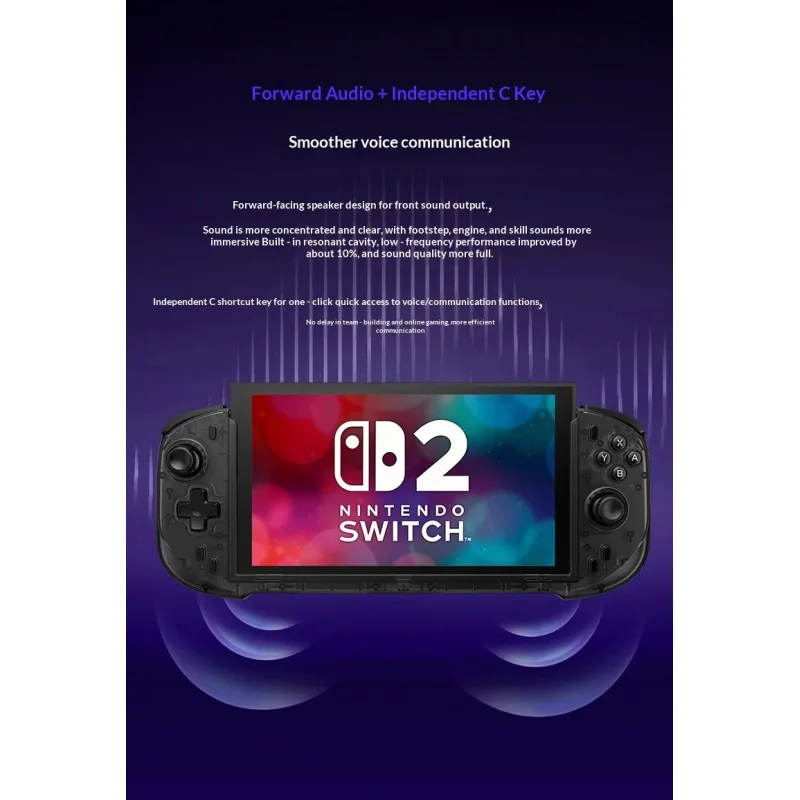 NEW Abxylute N6 Wired 9 Axis Gyro Hall Controller HD Vibration Micro Switch C Button Turbo Macro for Switch 2
