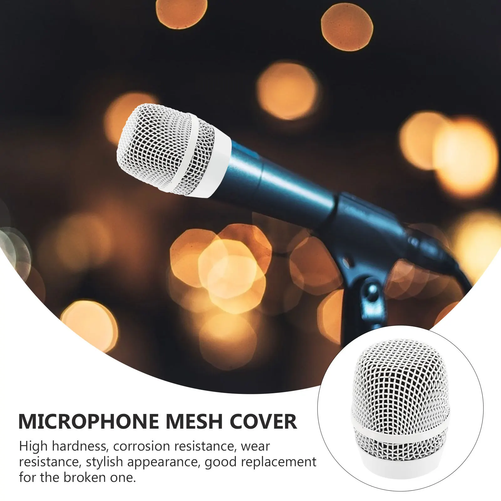 

Microphone Metal Head Replacement 1 Piece Fine Workmanship Mesh Grille for Mic Accessories Robust and Stylish Design
