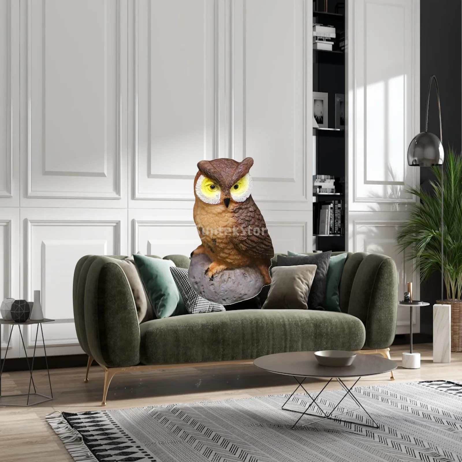 Resin Miniature Owl Figurine Modern Animal Ornament for Fairy Garden Miniatures Bonsai Crafts and Home Decoration