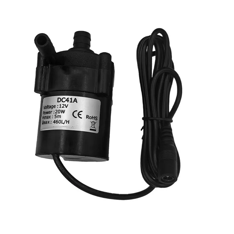 DC41A 12V 20W Brushless Water Pump Ceramic Shaft High Temperature Resistant Submersible & Land Dual Use Cooling Circulation Pump