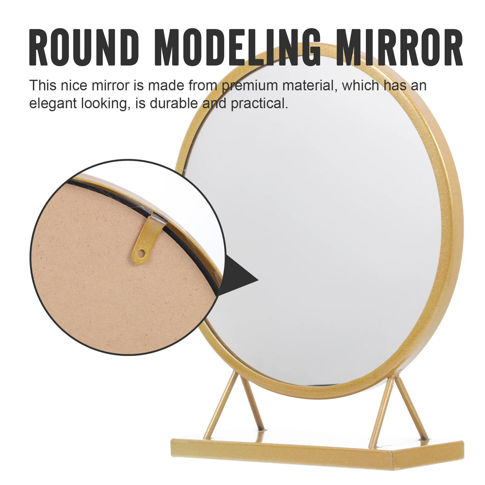 Premium Round Shaped Makeup Mirror for Women Creative Desktop Decorative Mirror for Dressing Table Bedroom Vanity Countertop