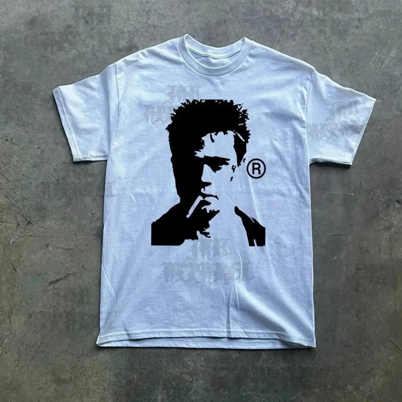 Fight Club Tyler Durden T Shirt Streetwear Y2K  vintage Washed designer clothes homme streetwear Versatile Stylish Stretched
