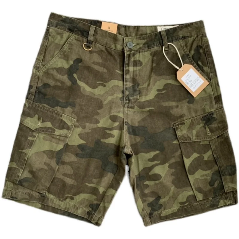 Sand Desert Jungle Camouflage Shorts for Men 2024 Summer Retro American Cotton Half Pants Youth Male Casual Straight Workwear