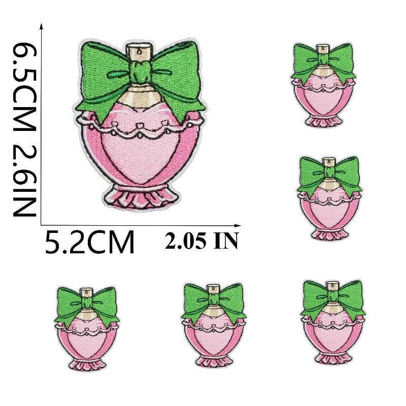 Wholesale 10PCS Wizard and Witch Embroidery Patch Ironing on Thermoadhesive Pink Green Wand Patches on Clothes Wand Stickers DIY