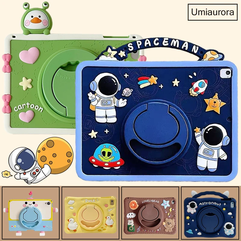 For Honor Pad 8 9 10 12.1 X8 X8a X9a 11.5 MatePad SE 11 10.4 11.5S T10S T5 10.1 inch Kid Cartoon Tablet Case Stand Silicon Funda