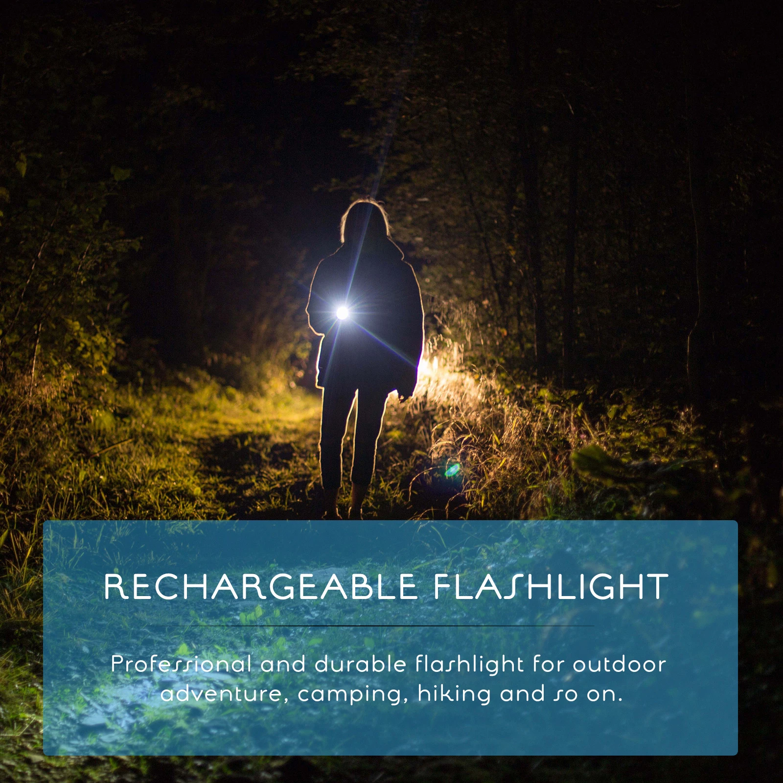 

Super Bright LED Rechargeable Flashlight Aluminum Alloy Durable Wear resistant High Light Zoom Mini Portable Outdoor